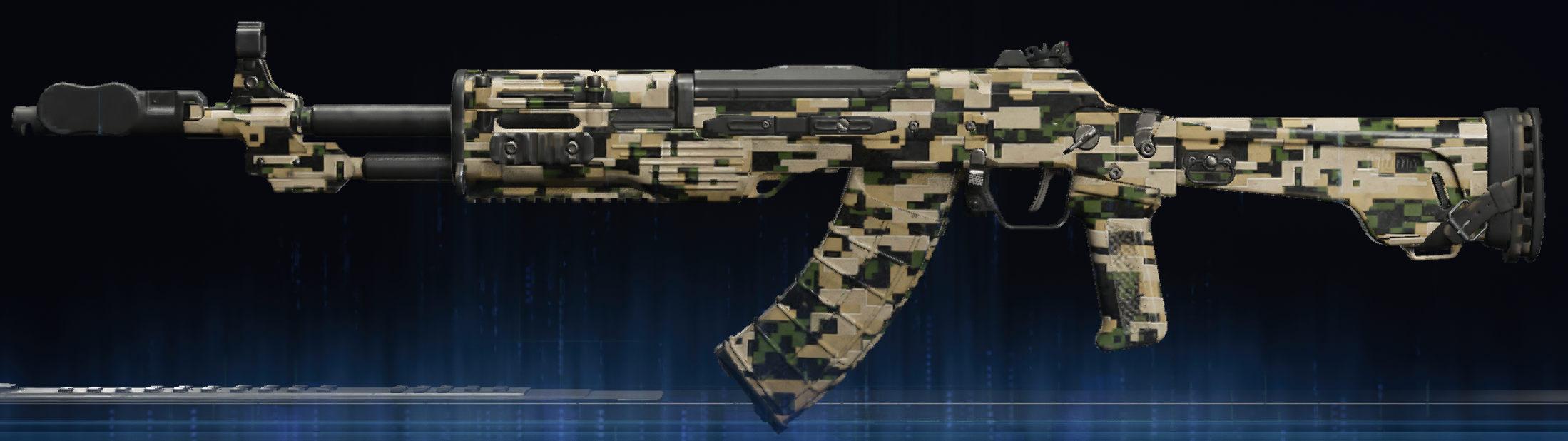 Rendu du camouflage Forêt numérique sur AN-94